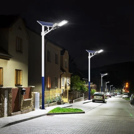 Residential solar lighting poles