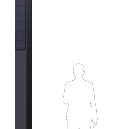 SkyBeam ECO-3801L Solar Lighting Pole (3.8 meters, 30Watts)