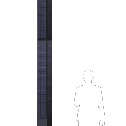 SkyBeam ECO-4202L Solar Lighting Pole (4.2 meters, 20Watts *2PCS)
