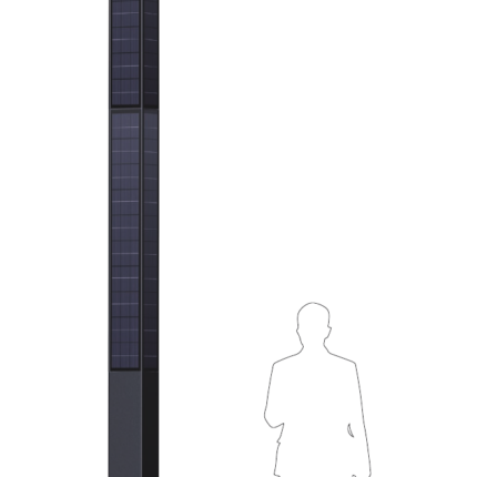 SkyBeam ECO-4802L Solar Lighting Pole (4.8 meters, 30Watts *2PCS)