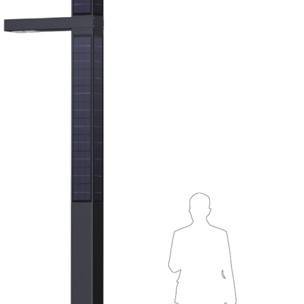 SkyBeam ECO-4802X Solar Lighting Pole (4.8 meters, 25Watts *2PCS)