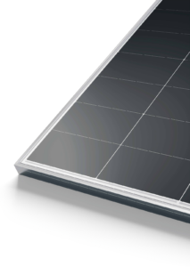 LONGi Hi-MO X10 655W solar panel LR7-72HVH corner detail BC cells