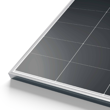 LONGi Hi-MO X10 655W solar panel LR7-72HVH corner detail BC cells