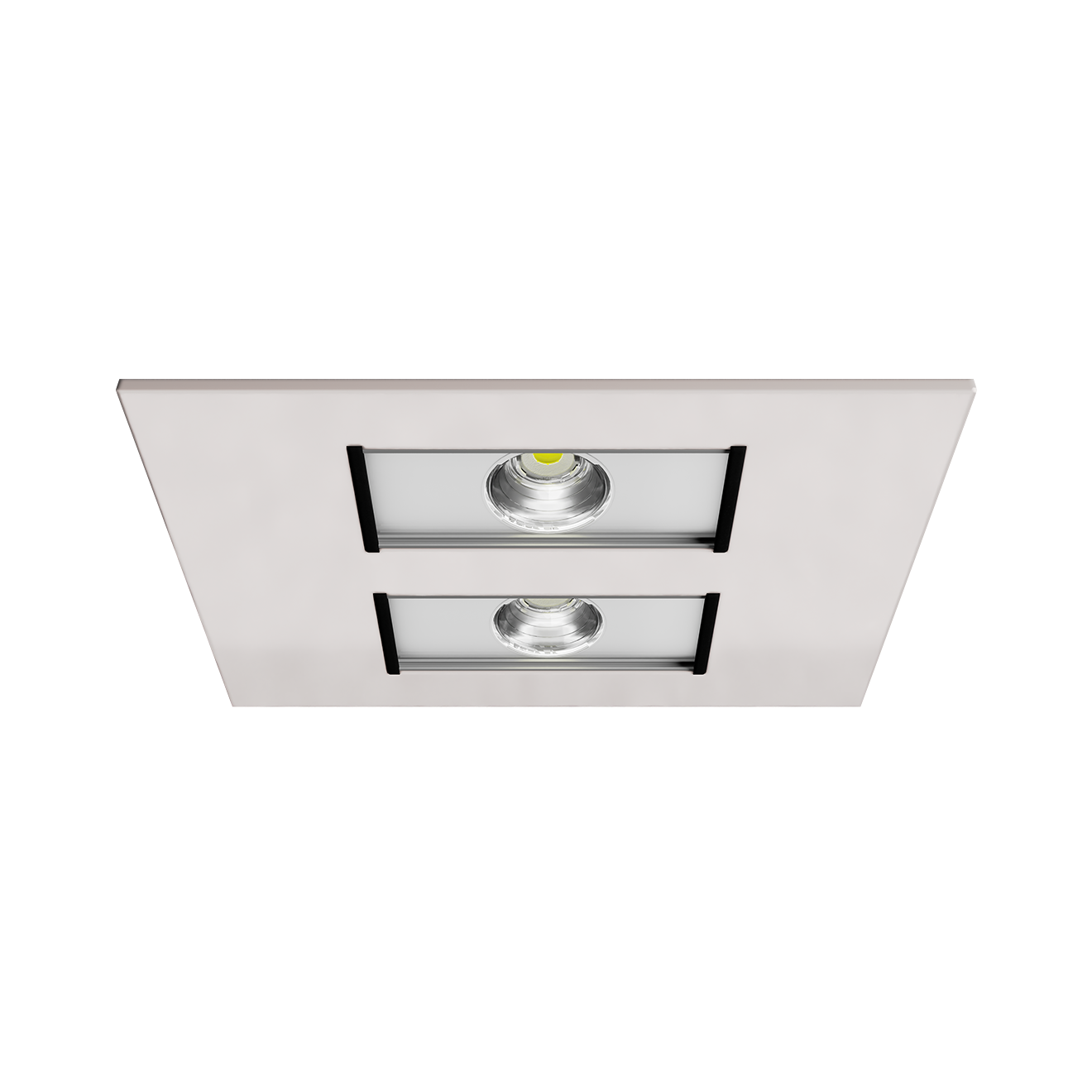 Astro II Duo Recessed LED Canopy Luminaire 100W for Petrol Stations Corp LED Încastrat Astro II Duo 100W Stații de Carburant